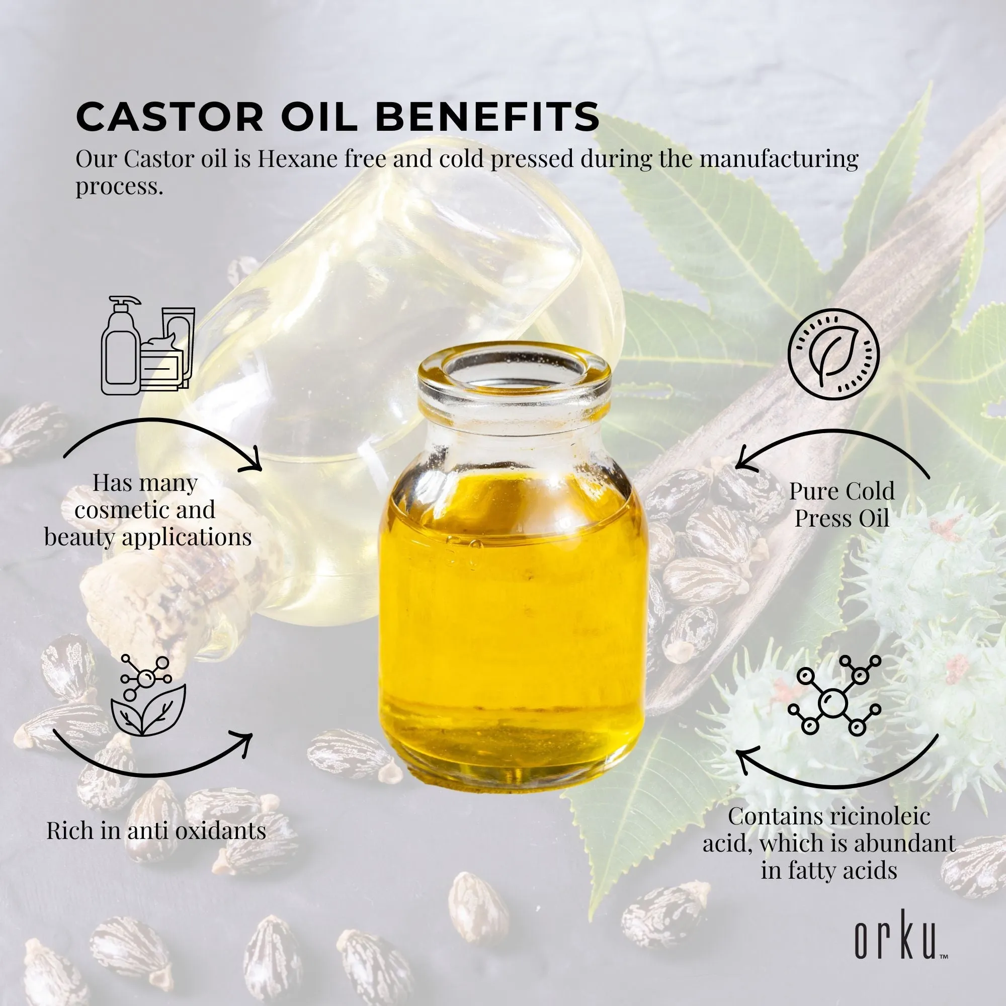 1.5L Castor Oil - Hexane Free Cold Virgin Pressed Skin Hair Care