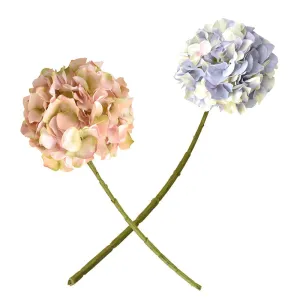 Artificial Tall Hydrangea Floral Stem, 20-Inch