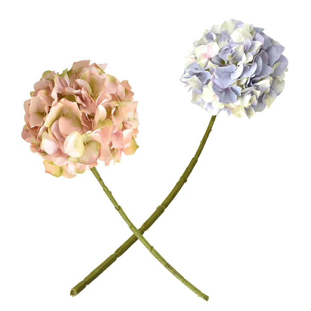 Artificial Tall Hydrangea Floral Stem, 20-Inch