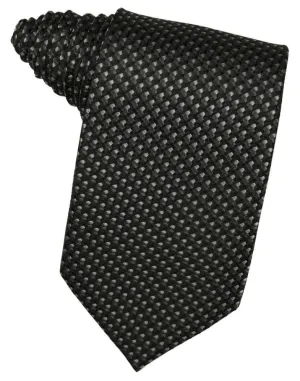 Asphalt Venetian Pin Dot Necktie