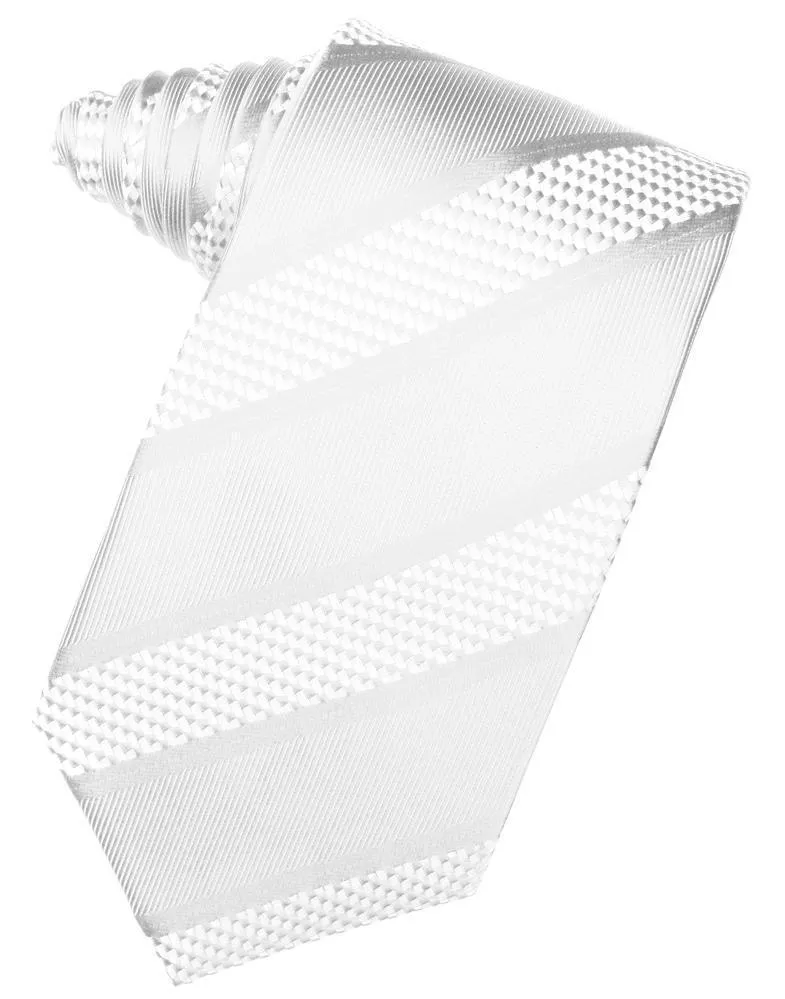 Asphalt Venetian Pin Dot Striped Necktie