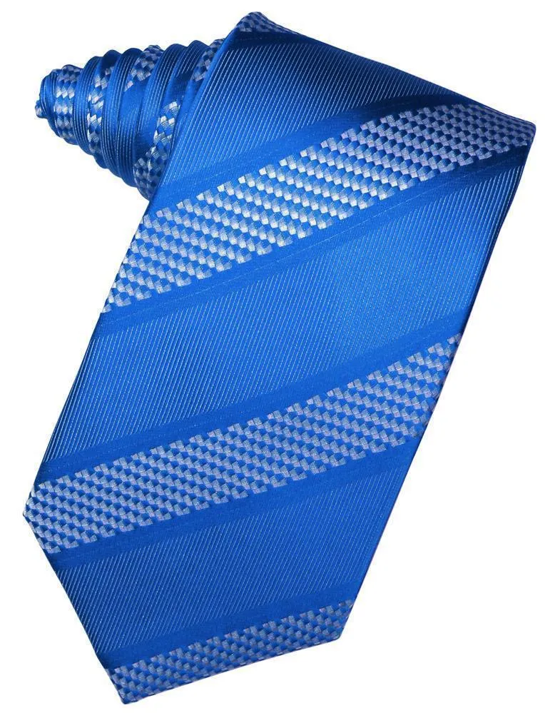 Asphalt Venetian Pin Dot Striped Necktie