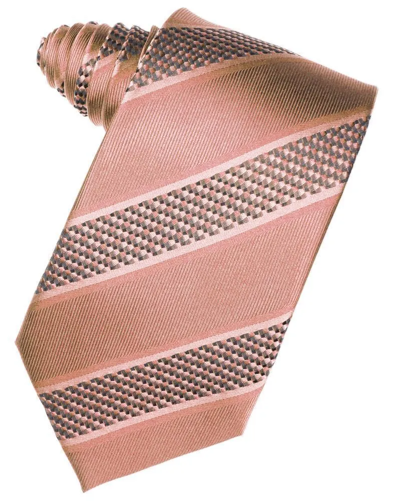 Asphalt Venetian Pin Dot Striped Necktie