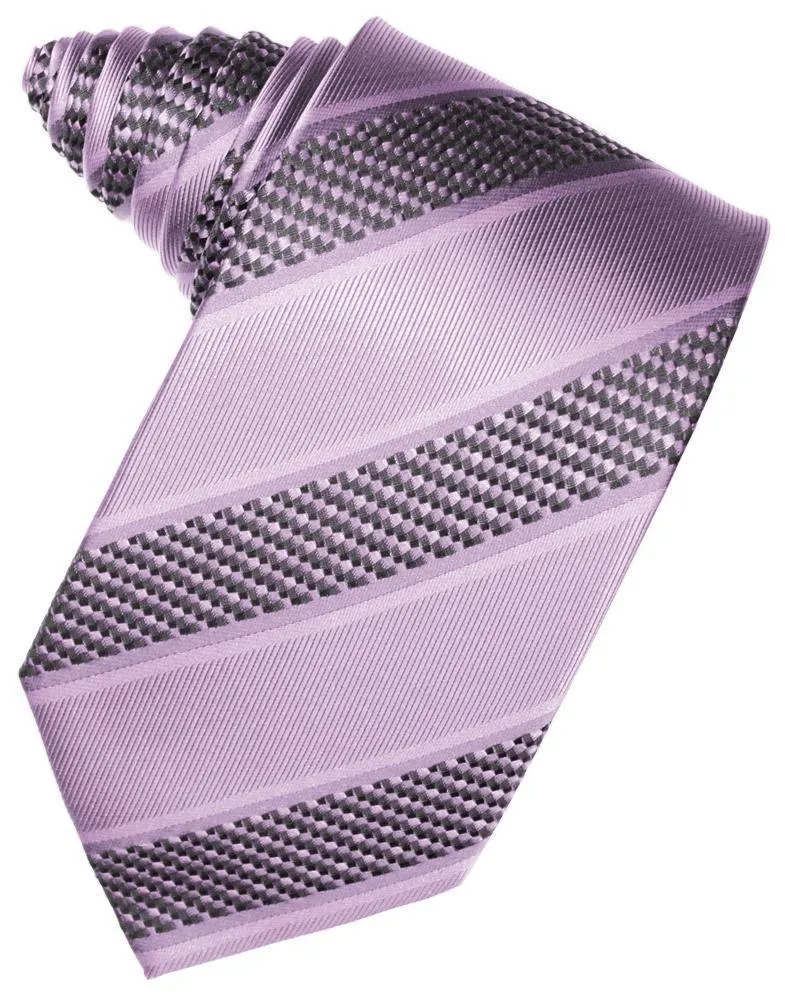 Asphalt Venetian Pin Dot Striped Necktie