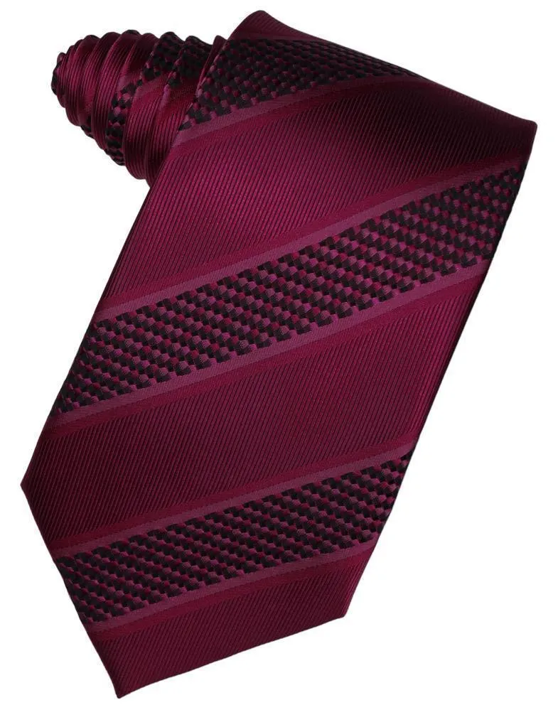 Asphalt Venetian Pin Dot Striped Necktie