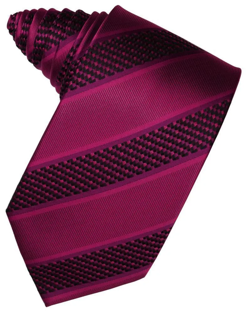 Asphalt Venetian Pin Dot Striped Necktie