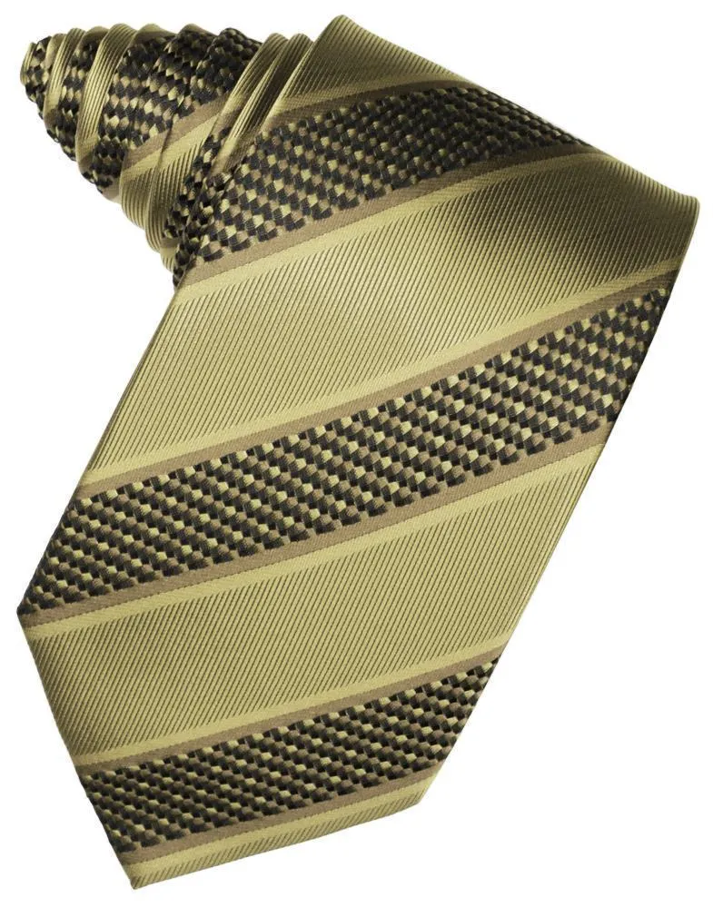 Asphalt Venetian Pin Dot Striped Necktie