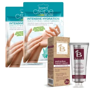 Barielle Restorative Hand Repair 3-PC Set - Includes 2 Hand Masks & Restorative Hand Treatment Cream 2.5 oz.