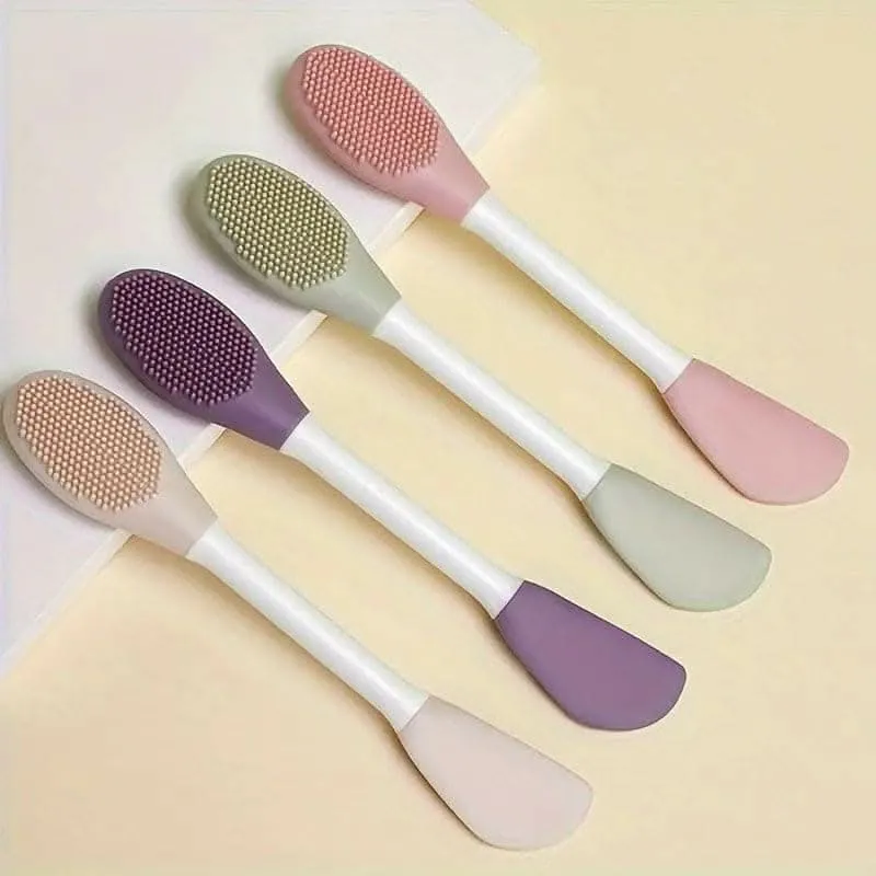 Beauty Silicone Face Mask Applicator Makeup Brush (2PC Multi Color)