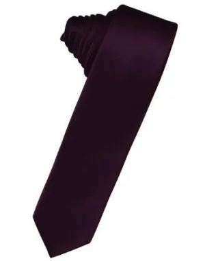 Berry Luxury Satin Skinny Necktie