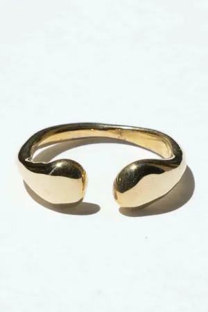 Brass Droplet Ring