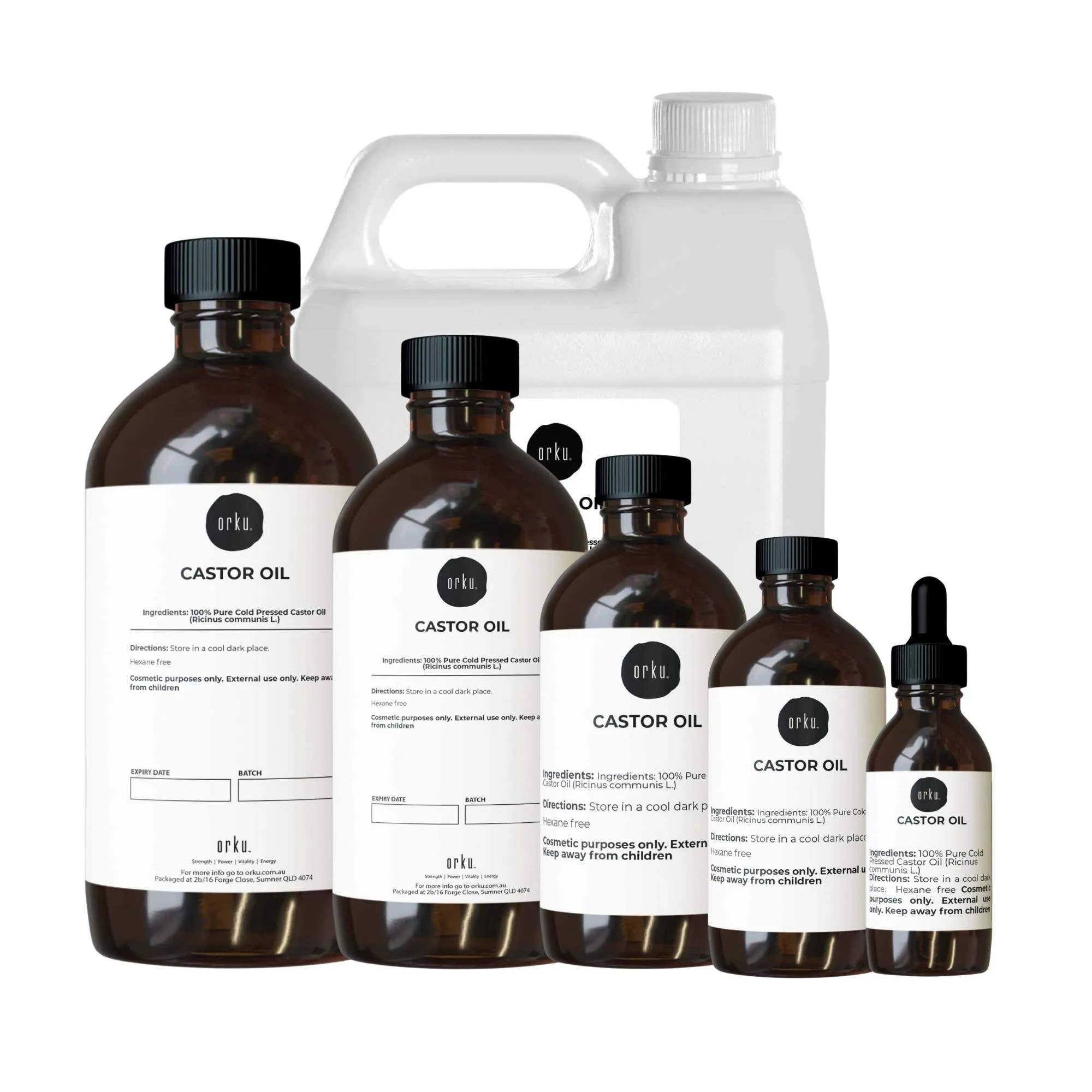 Castor Oil - Hexane Free Cold Pressed Anti Oxidant Skin Hair Care