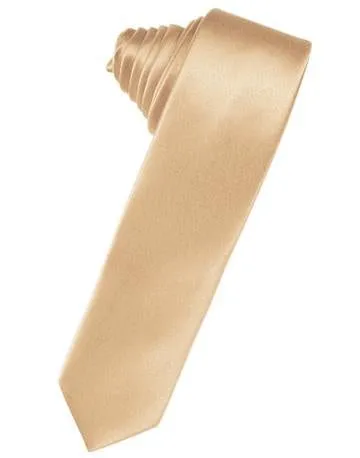 Coral Luxury Satin Skinny Necktie