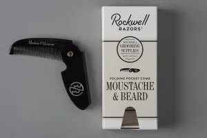 Folding Mustache   Beard Comb | Black | Rockwell Razor