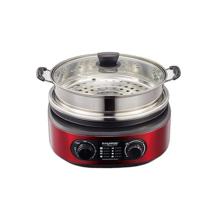 Hanabishi HA1900S Multi Cooker 5.0L Stainless Steel Pot And Steamer