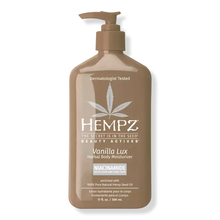 Hempz Vanilla Lux Herbal Body Moisturizer with Niacinamide 17oz.