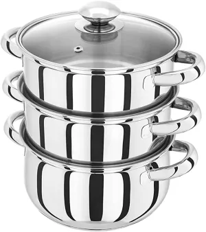 Judge Essentials Stainless Steel 3 Tier Steamer 18cm