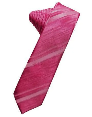 Lapis Striped Satin Skinny Necktie