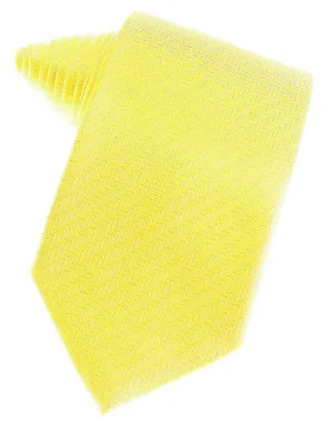 Lemon Herringbone Necktie