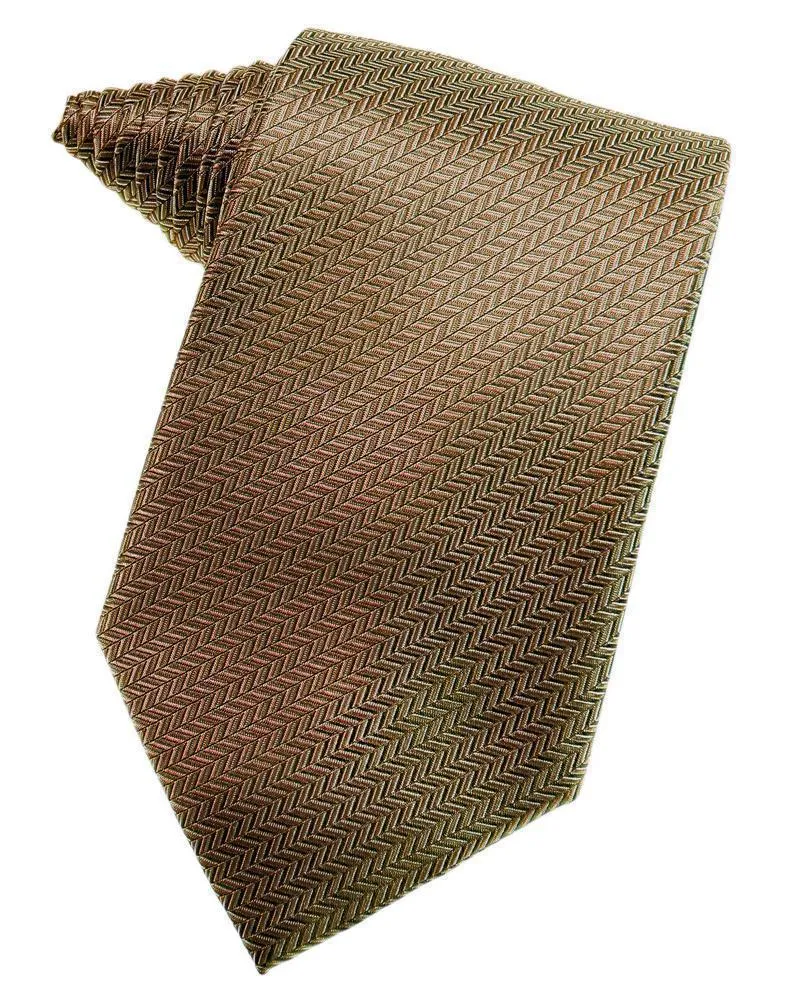 Lemon Herringbone Necktie