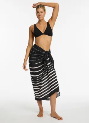 Lunar Stripe Sarong - Black/Chalk