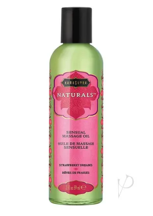 Naturals Massage Oil Strawberry 2oz