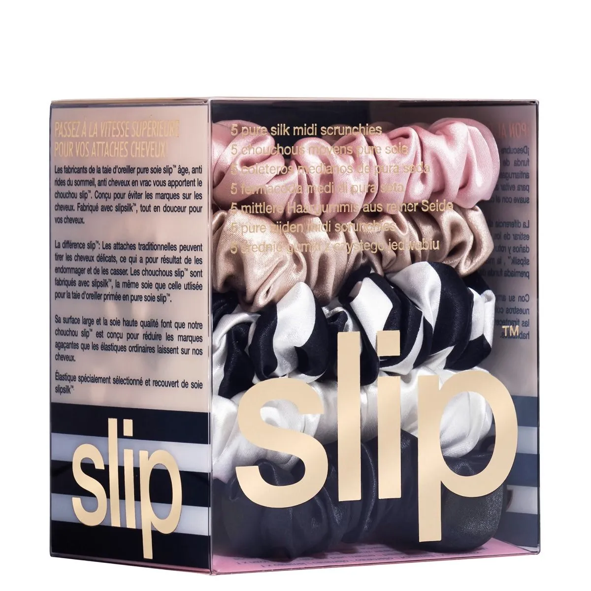 Pure Silk 5-Pack Midi Hair Ties