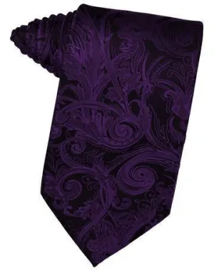 Purple Tapestry Satin Necktie