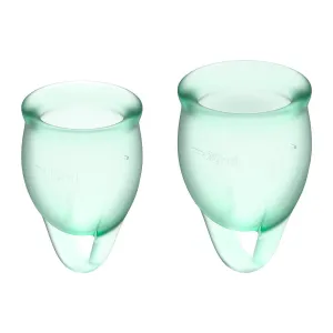 Satisfyer Feel Confident Menstrual Cups Turquoise