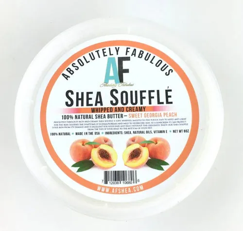 Shea Soufflé Whipped Shea Butter Sweet Georgia Peach Scent 100% Natural Shea Butter