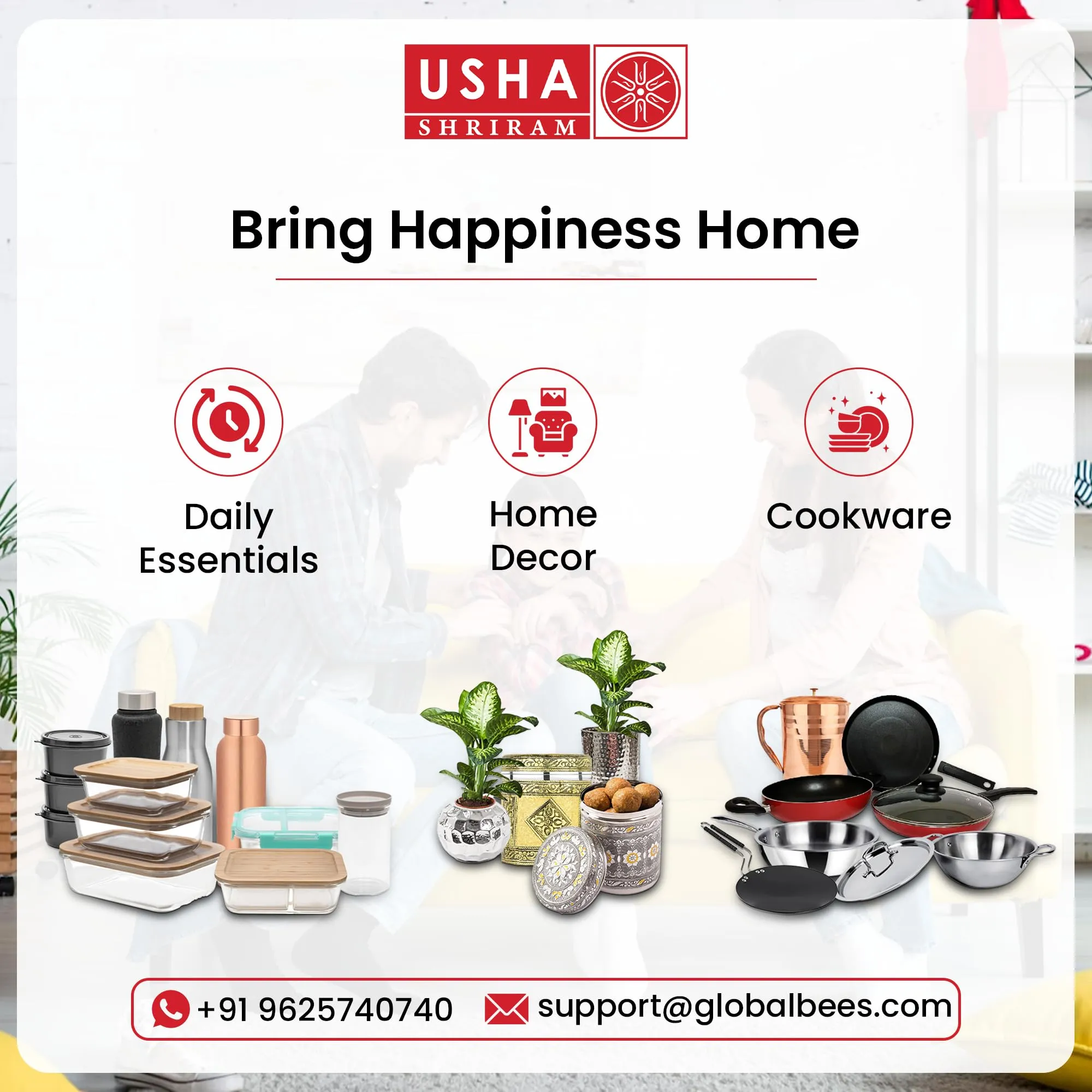 Usha Shriram Stainless Steel Idli Plates | 24 Small Idlis | 24 Big Idlis | 6 Round Plates | Removable Handles and Plates | Idly Maker | Idli Stand For Cooker | Idli Steamer | Steamer For Vegetables