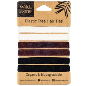 Wild & Stone Plastic Free Hair Ties - Natural 6 Pack